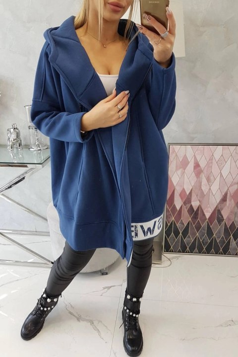 Bluza ocieplana z suwakiem jeansowa Bluza ocieplana z suwakiem jeansowa