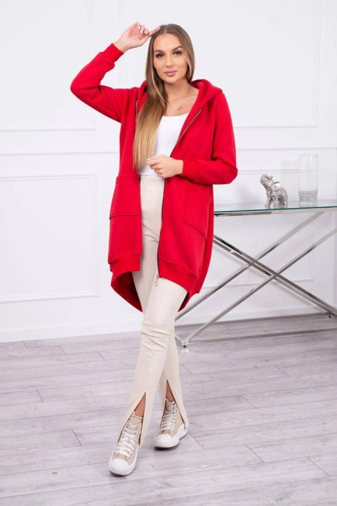Bluza ocieplana z suwakiem z tyłu czerwona Bluza ocieplana z suwakiem z tyłu czerwona