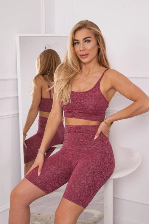 Komplet sportowy top + legginsy różowy Komplet sportowy top + legginsy różowy