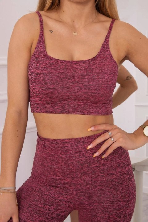 Komplet sportowy top + legginsy różowy Komplet sportowy top + legginsy różowy
