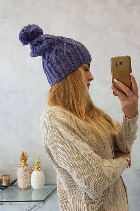 Czapka z polarem Milano K203 fioletowa Czapka z polarem Milano K203 fioletowa