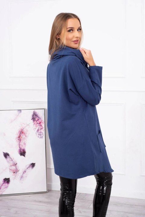 Tunika z kopertowym przodem Oversize jeansowa Tunika z kopertowym przodem Oversize jeansowa