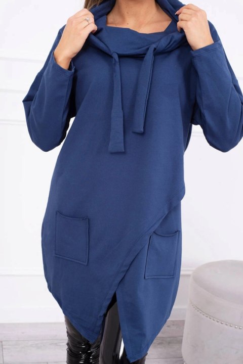 Tunika z kopertowym przodem Oversize jeansowa Tunika z kopertowym przodem Oversize jeansowa