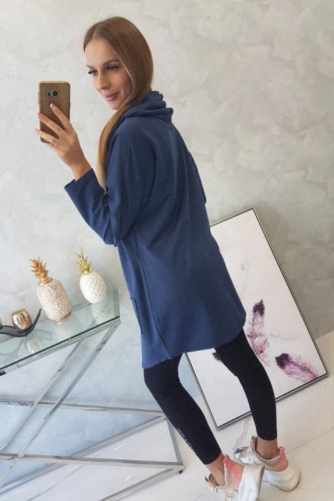 Tunika z kopertowym przodem Oversize jeansowa Tunika z kopertowym przodem Oversize jeansowa