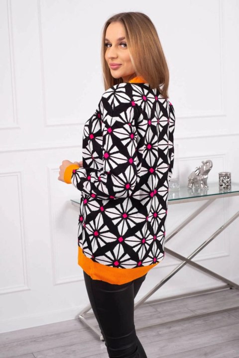 Sweter z geometrycznym motywem czarny Sweter z geometrycznym motywem czarny
