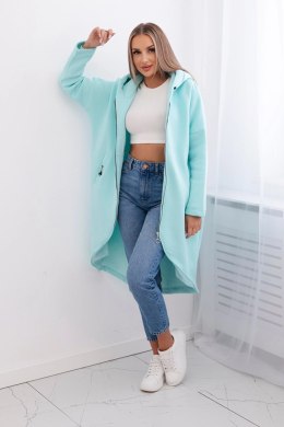 Bluza ocieplana długa miętowa