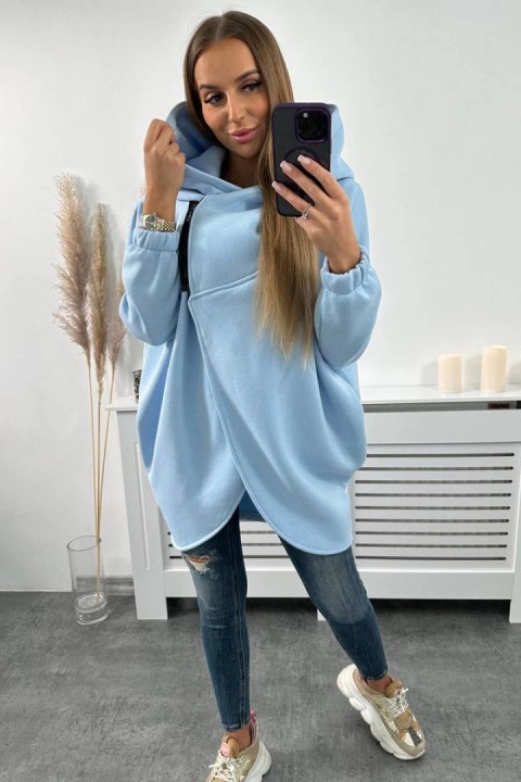 Bluza z krótkim suwakiem błękitna Bluza z krótkim suwakiem błękitna