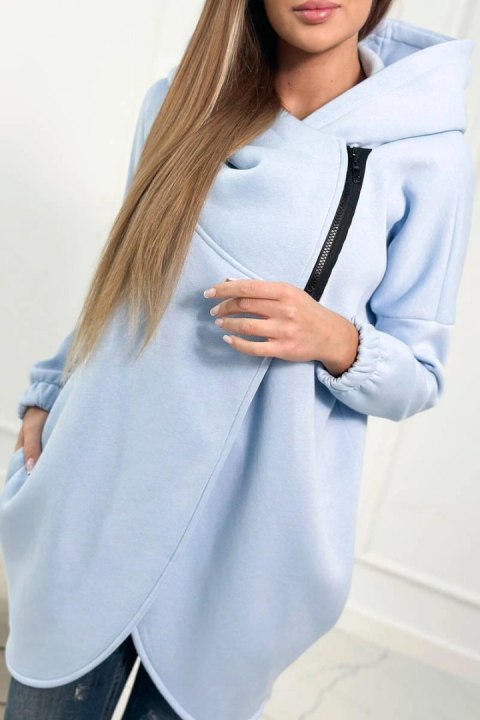 Bluza z krótkim suwakiem błękitna Bluza z krótkim suwakiem błękitna