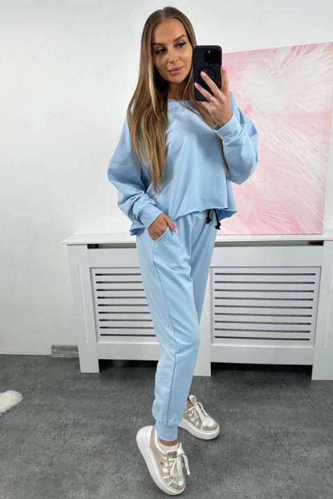 Komplet 2-częściowy bluza + spodnie błękitny Komplet 2-częściowy bluza + spodnie błękitny