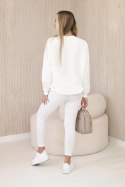 Komplet bawełniany bluza + legginsy ecru