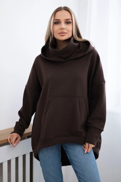 Bluza ocieplana oversize brązowa Bluza ocieplana oversize brązowa