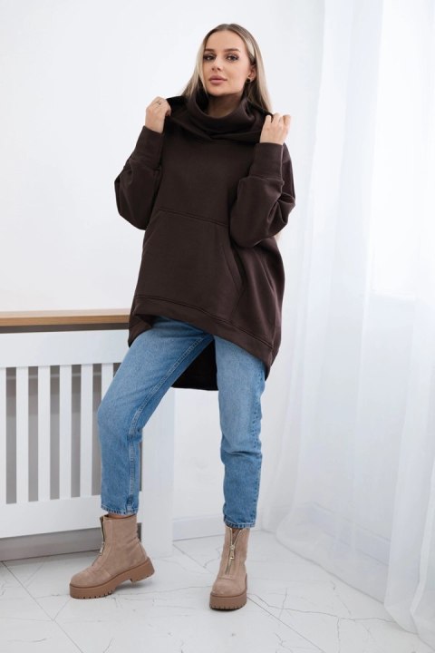 Bluza ocieplana oversize brązowa Bluza ocieplana oversize brązowa