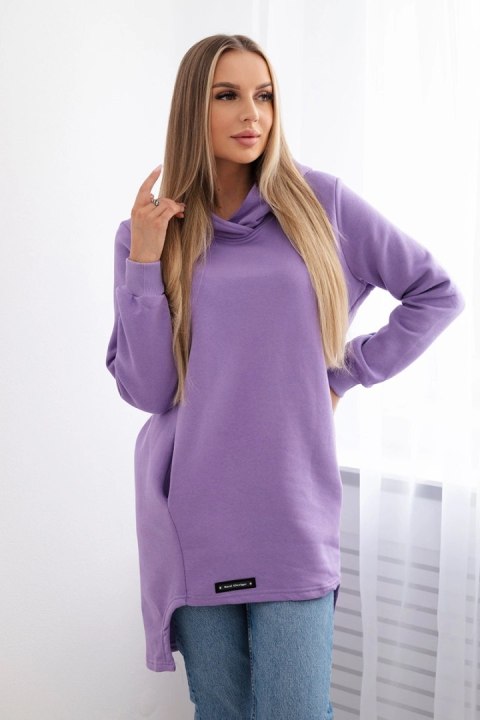 Bluza ocieplana z dłuższym tyłem fioletowa Bluza ocieplana z dłuższym tyłem fioletowa