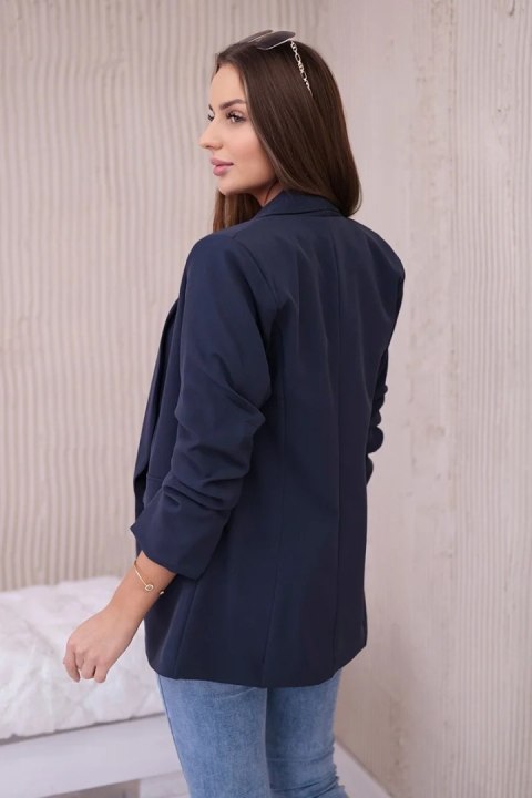 Marynarka z klapami elegancka ciemno szara Marynarka z klapami elegancka ciemno szara