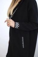 Bluza na suwak z kapturem czarna
