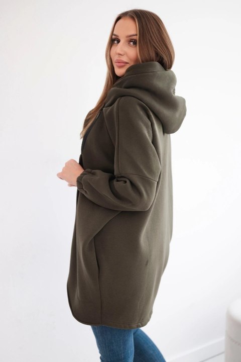 Bluza z krótkim suwakiem khaki Bluza z krótkim suwakiem khaki