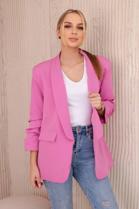 Marynarka z klapami elegancka ciemno różowa Marynarka z klapami elegancka ciemno różowa