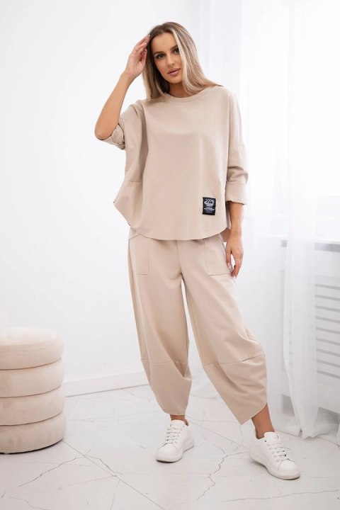 Komplet Punto Milano Winter bluza + spodnie beżowy Komplet Punto Milano Winter bluza + spodnie beżowy