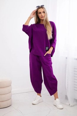 Komplet Punto Milano Winter bluza + spodnie ciemny fioletowy