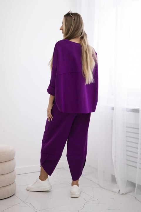 Komplet Punto Milano Winter bluza + spodnie ciemny fioletowy Komplet Punto Milano Winter bluza + spodnie ciemny fioletowy