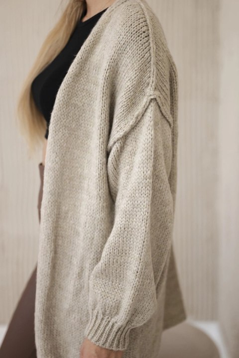 Sweter Kardigan z moherem ciemny beżowy Sweter Kardigan z moherem ciemny beżowy