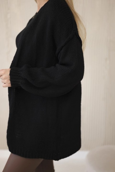 Sweter Kardigan z moherem czarny Sweter Kardigan z moherem czarny