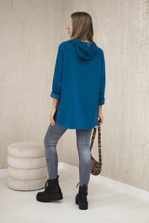 Bluza wiskozowa plus size z nadrukiem morska Bluza wiskozowa plus size z nadrukiem morska