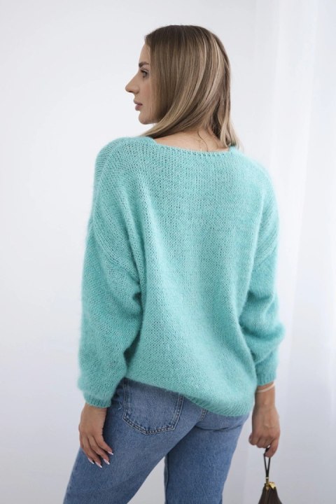 Sweter zapinany na guziki miętowy Sweter zapinany na guziki miętowy