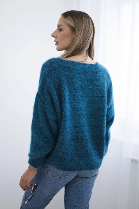 Sweter zapinany na guziki morski Sweter zapinany na guziki morski