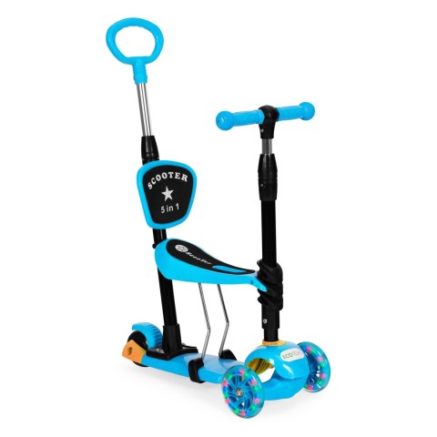 Hulajnoga trójkołowa balansowa led 3w1 świecące kółka - Niebieska ECOTOYS Hulajnoga trójkołowa balansowa led 3w1 świecące kółka - Niebieska ECOTOYS