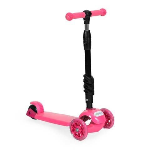 Hulajnoga trójkołowa balansowa led 3w1 świecące kółka - Różowa ECOTOYS Hulajnoga trójkołowa balansowa led 3w1 świecące kółka - Różowa ECOTOYS