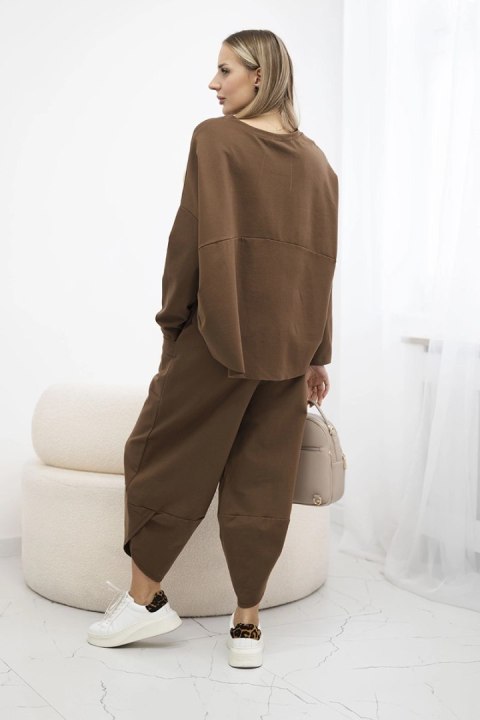 Komplet Punto Milano Winter bluza + spodnie czekoladowy Komplet Punto Milano Winter bluza + spodnie czekoladowy
