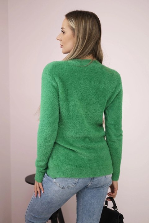 Sweter z włosem alpaka zielony Sweter z włosem alpaka zielony