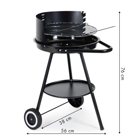 Grill ogrodowy okrągły ruszt z regulacją wysokości rusztu Grill ogrodowy okrągły ruszt z regulacją wysokości rusztu