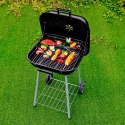 Grill węglowy ogrodowy z pokrywą na zawiasach + kółka ModernHome