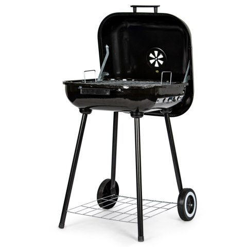 Grill węglowy ogrodowy z pokrywą na zawiasach + kółka ModernHome Grill węglowy ogrodowy z pokrywą na zawiasach + kółka ModernHome