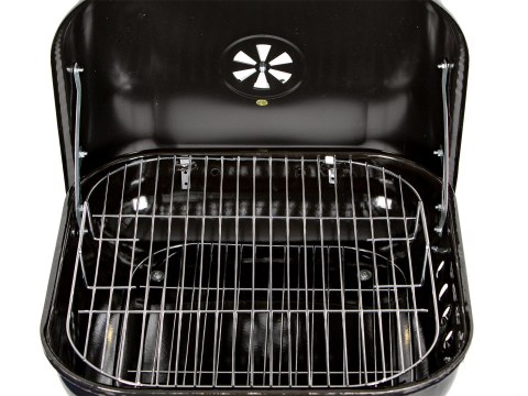 Grill węglowy ogrodowy z pokrywą na zawiasach + kółka ModernHome Grill węglowy ogrodowy z pokrywą na zawiasach + kółka ModernHome