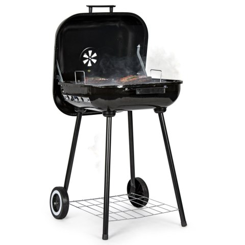 Grill węglowy ogrodowy z pokrywą na zawiasach + kółka ModernHome Grill węglowy ogrodowy z pokrywą na zawiasach + kółka ModernHome