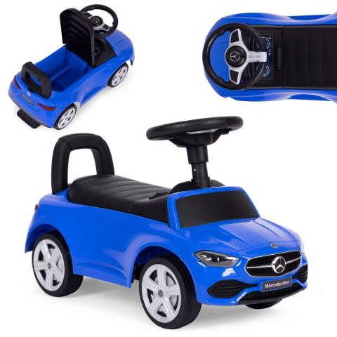 Jeździk autko Mercedes C CLASS interaktywna kierownica dźwięki niebieski Jeździk autko Mercedes C CLASS interaktywna kierownica dźwięki niebieski
