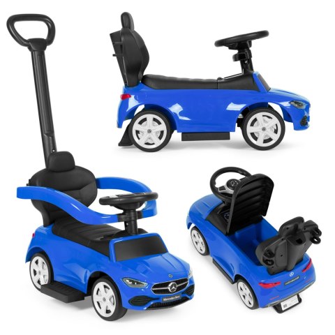 Jeździk pchacz autko Mercedes C CLASS interaktywna kierownica prowadnik niebieski Jeździk pchacz autko Mercedes C CLASS interaktywna kierownica prowadnik niebieski