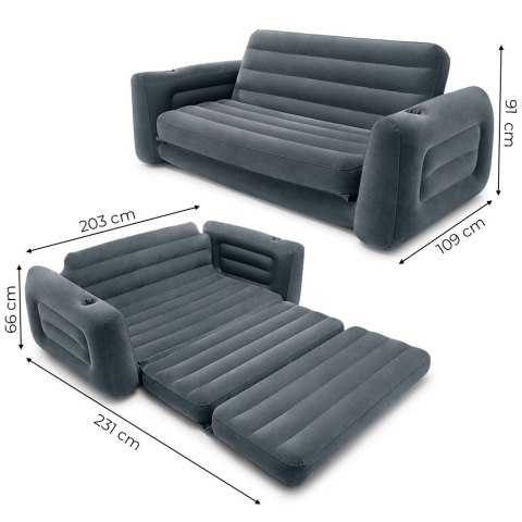 Sofa dmuchana rozkładana duże łóżko materac 2w1 INTEX 66552 Sofa dmuchana rozkładana duże łóżko materac 2w1 INTEX 66552