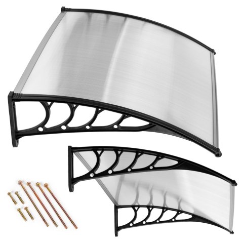 Daszek nad drzwi 120x100 cm zadaszenie osłona poliwęglan ModernHome Daszek nad drzwi 120x100 cm zadaszenie osłona poliwęglan ModernHome