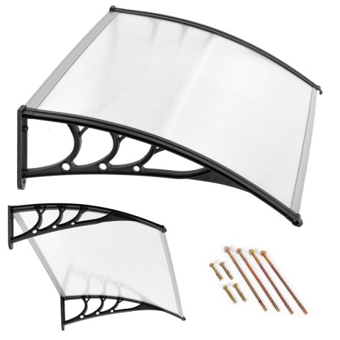 Daszek nad drzwi 120x80 cm zadaszenie osłona poliwęglan ModernHome Daszek nad drzwi 120x80 cm zadaszenie osłona poliwęglan ModernHome