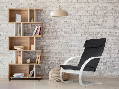 Fotel fiński bujany finkna do salonu biały gięta sklejka ModernHome Fotel fiński bujany finkna do salonu biały gięta sklejka ModernHome
