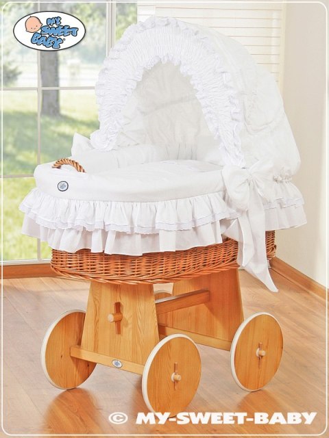 Kosz Mojżesza z budką- Little Angel biały Kosz Mojżesza z budką- Little Angel biały