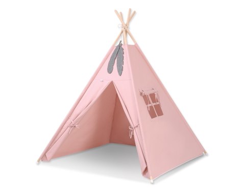 Namiot Tipi dla dzieci + zawieszki pióra - brudny róż Namiot Tipi dla dzieci + zawieszki pióra - brudny róż