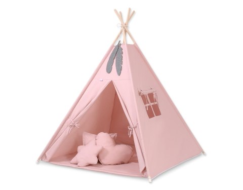 Namiot Tipi dla dzieci + zawieszki pióra - brudny róż Namiot Tipi dla dzieci + zawieszki pióra - brudny róż