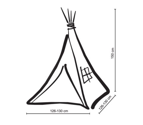 Namiot Tipi dla dzieci + zawieszki pióra - jasna mięta Namiot Tipi dla dzieci + zawieszki pióra - jasna mięta