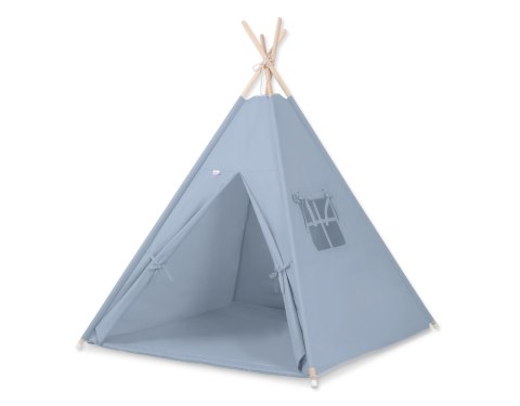 Namiot TIPI dla dzieci +mata + zawieszki pióra - brudny niebieski Namiot TIPI dla dzieci +mata + zawieszki pióra - brudny niebieski