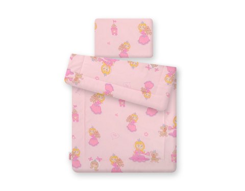 Komplet pościeli dla niemowląt z wypełnieniem 2-cz 75x100cm NEWBORN - księżniczki różowe Komplet pościeli dla niemowląt z wypełnieniem 2-cz 75x100cm NEWBORN - księżniczki różowe